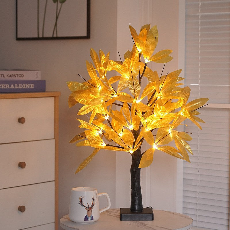 LED Colorful Butterfly Birch Tree Light Christmas-themed Decorative Lamp Holiday Atmosphere Enhancer