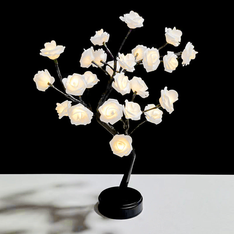New LED Rose Tree Lamp Touch Screen Small Desk Lamp