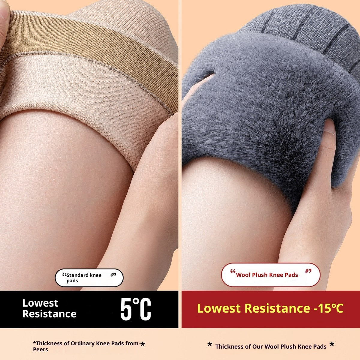 Universal Cold-proof Warm Knee Pads Elastic Windproof Thick Knee Protector Wraps Leg Soft Knee Protective Cover Injury Recovery