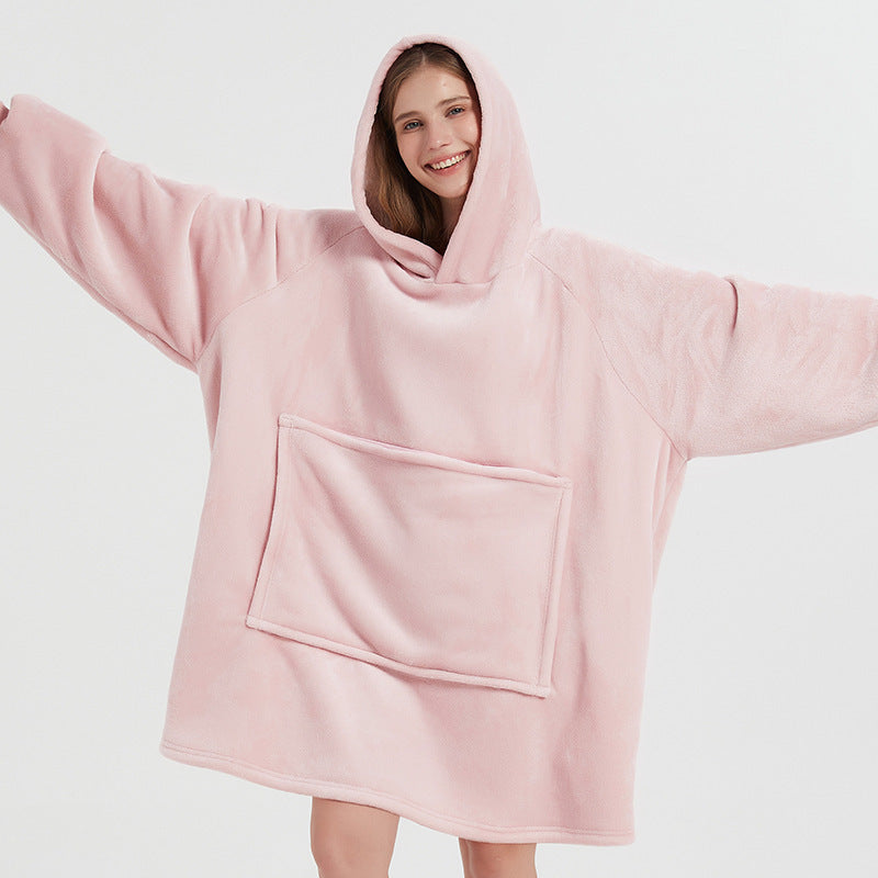 Thickened Casual Long-sleeve Zippered Blanket Loungewear