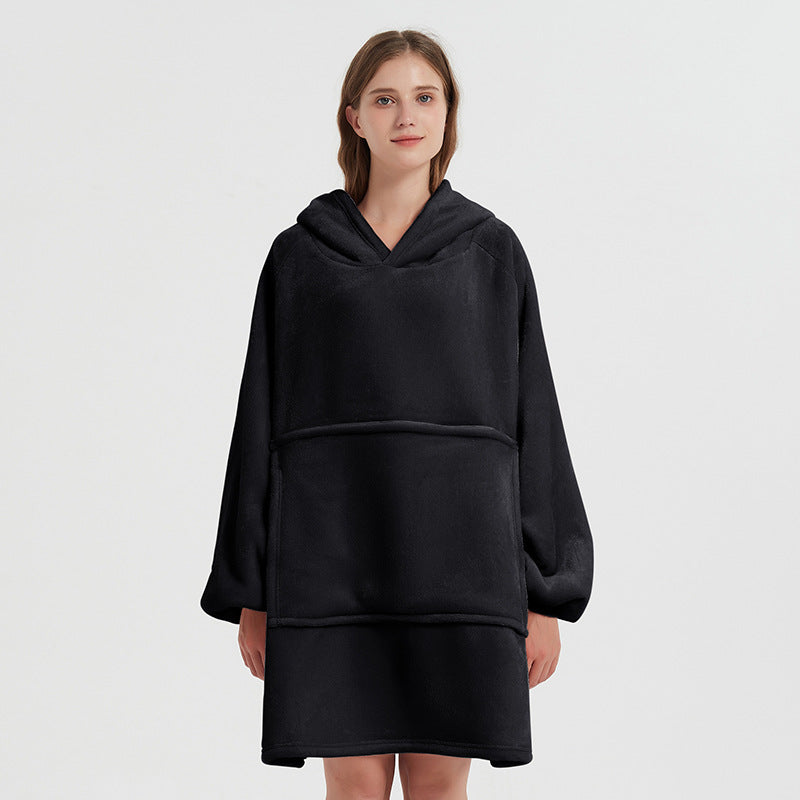 Thickened Casual Long-sleeve Zippered Blanket Loungewear