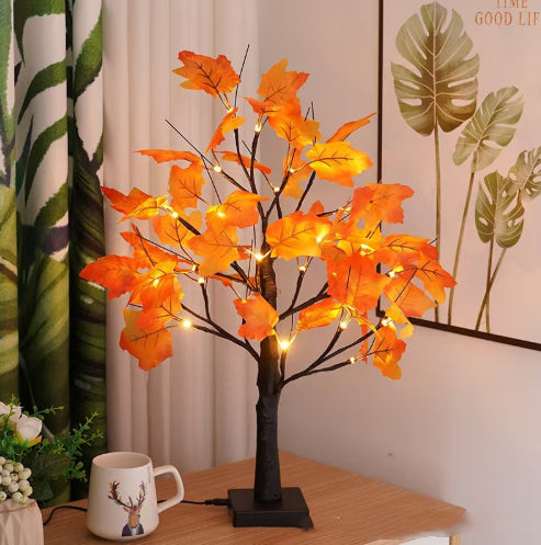 LED Colorful Butterfly Birch Tree Light Christmas-themed Decorative Lamp Holiday Atmosphere Enhancer