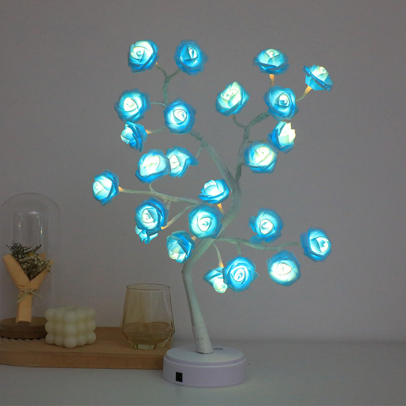 New LED Rose Tree Lamp Touch Screen Small Desk Lamp
